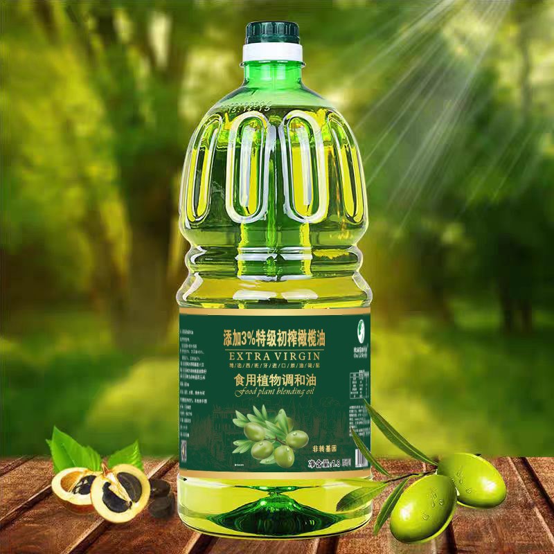 欧丽塞维利 添加3%特级初榨橄榄油食用植物协调油 1.5L